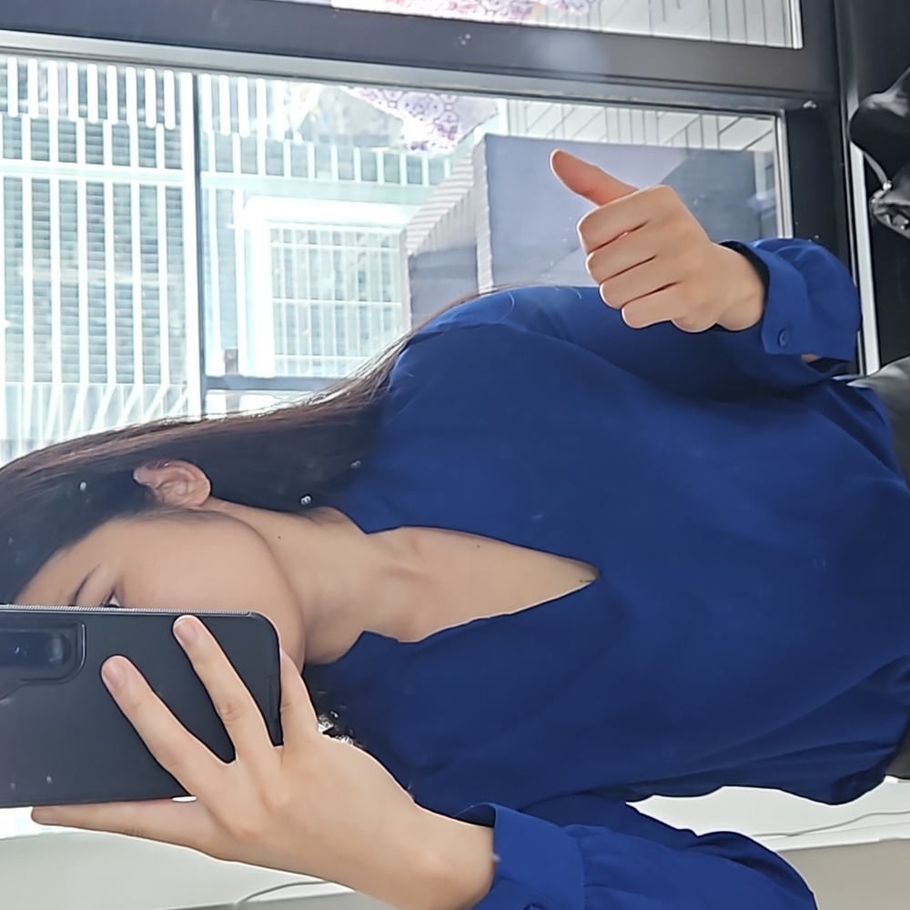 Banana Republic electric blue blouse